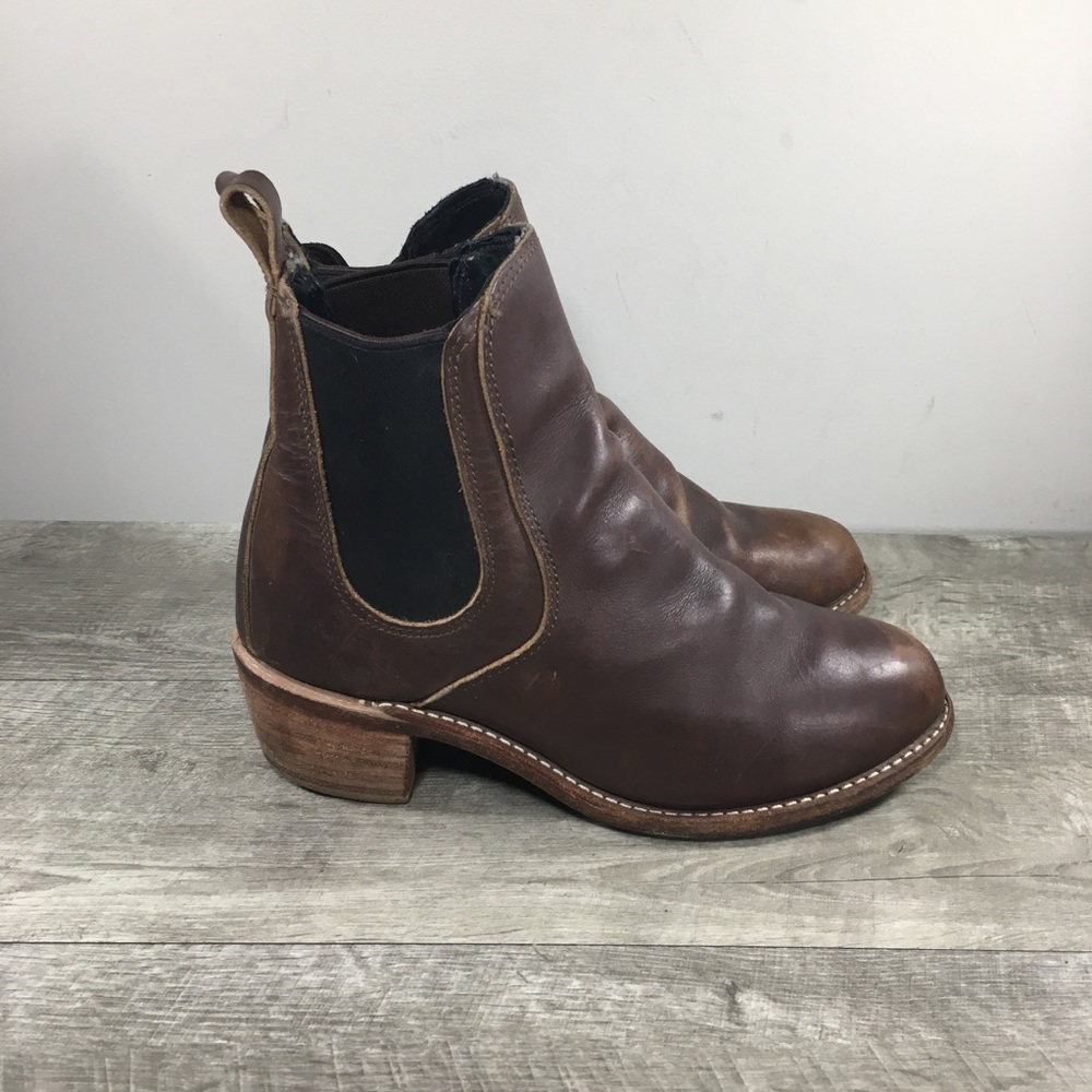 Red Wing Shoe 3392 Chelsea Rancher Harriet Brown Leather Hi Heel Women Boots 10